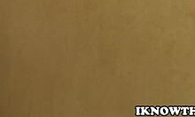 Blonde in Santa Hat and Stockings for Christmas