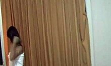 Can this black-haired asian hold it during doggystyle and blowjob?