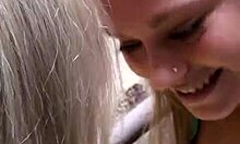 cute blonde making out and fingering in lesbian sex 😍