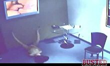 Bitch Caught Masturbating on Bar Floor