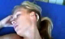 Blonde girlfriend with big tits and shaved pussy gets filled hard. Like never before.