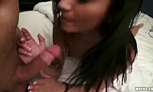 brunette fingers her pussy in mirror pov