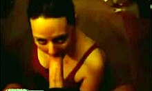 amateur girlfriend gagging on big cock on her knees