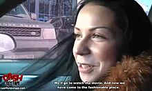 Perky diva with nice feet gets cunnilingus in the bathroom after riding and blowing her brunette lover