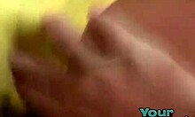 tanned teen 18+ babe plays with pussy close-up 😏