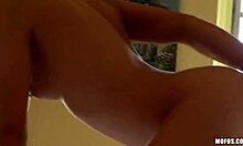 short-haired bimbo fucks herself with big dildo? horny!