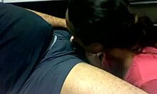 Brunette Sucks Big Black Cock During Office Break