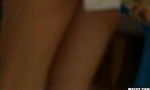 hot blonde moans during pov doggystyle banging