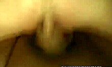 blonde chubby girl eagerly awaits intense action