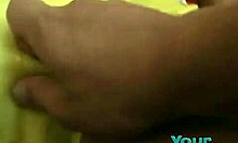 tanned teen 18+ babe plays with pussy close-up 😏