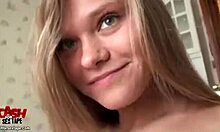 Shower cabin video of hot blonde vixen getting fingered