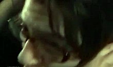 Nerdy babe passionately sucks thick cock with joy