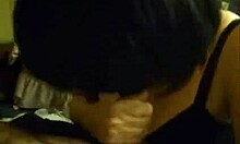 Emo teen ex-girlfriend sucks new boyfriend's cock