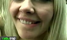 Hottie Sucks Off Hairy Bloke On Her Knees!