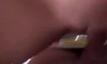 Pretty czech teen sucks cock in adult store