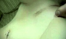 Trashy Girlfriend Proudly Poses in Jeans Shorts