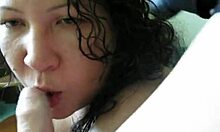 Naughty babe, I got my face totally creamed with jizz, oops