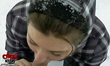 Tattooed guy and girlfriend in sideways position.