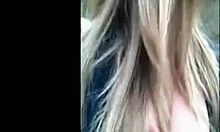 Sweet Blonde Angel Flashes Nipples Outdoors