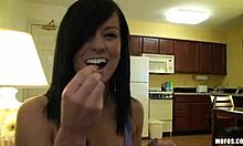 this babe rubs her friend's cunt during group fucking at party