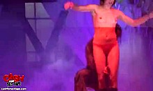 Pretty czech teen sucks cock in adult store