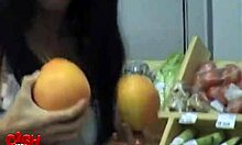 Dark-haired schoolgirl gets rammed in doggystyle.