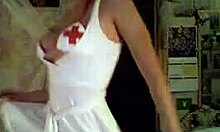 cute slender nurse waiting for a thrilling encounter