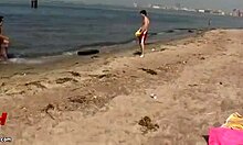 Tall skank in bikini gets nailed on beach