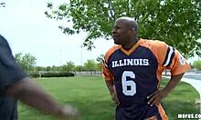 Innocent girl explores twisted desires with ebony stud in wild encounter.