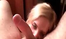 Superb Blonde Girlfriend Handles Her Lovers Balls