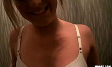 girl with nice ass tries pron action in changing room