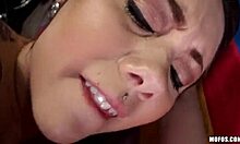 This bitch in jeans shorts washes bikes before getting fingered POV