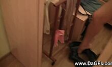 Hotel Mirror Shows Blonde's Lustful Masturbation
