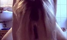 i'm getting my big tits sucked and pussy fucked in the toilet