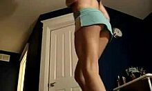 Ponytailed Blonde Dancing Undressing