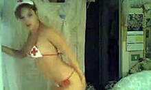 cute slender nurse waiting for a thrilling encounter