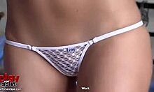 Feeling excited as naked brunette girlfriend gives blowjob and swallows cum