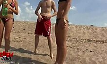 Tall skank in bikini gets nailed on beach