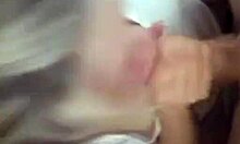 Alluring blonde hottie munches a hard fat schlong in pov