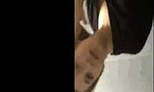 amateur brunette sucks cock before work