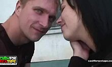 Very quiet doll makes out with horny partner