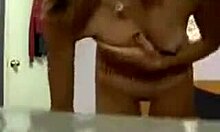 Delicate Brunette Teen Strips Naughty on Webcam Showing Tan Lines and Small Tits