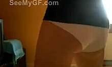 very attractive teen cunt warms up for her porn adventure on webcam, teasing ass and panties