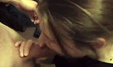 Gal With Ponytail Sucks Large Cock