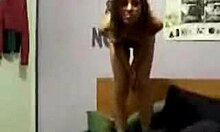 Delicate Brunette Teen Strips Naughty on Webcam Showing Tan Lines and Small Tits