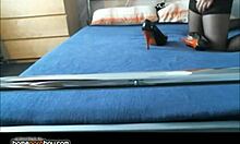 brutal action with marvelous tramp getting smacked in doggystyle fucking on the bed