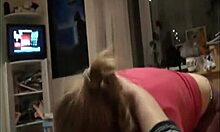 Blonde Hottie Sucks Her Man Off on Camera