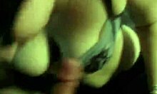 Trashy GF LICKS BALLS on her KNEES in POV