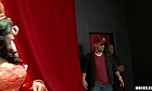 Hot Latina Brunette Indulges in Interracial Big Black Cock