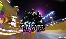 Innocent amateur gf about to try some black meat